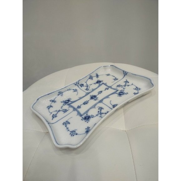 Serving Tray 1 #269 Blue Fluted Royal Copenhagen Half Lace Long Tray Dish Rare - Picture 2 of 10